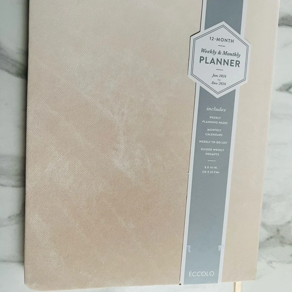 NEW Eccolo 2026 Planner with Floral Embossed Suede Like Cover